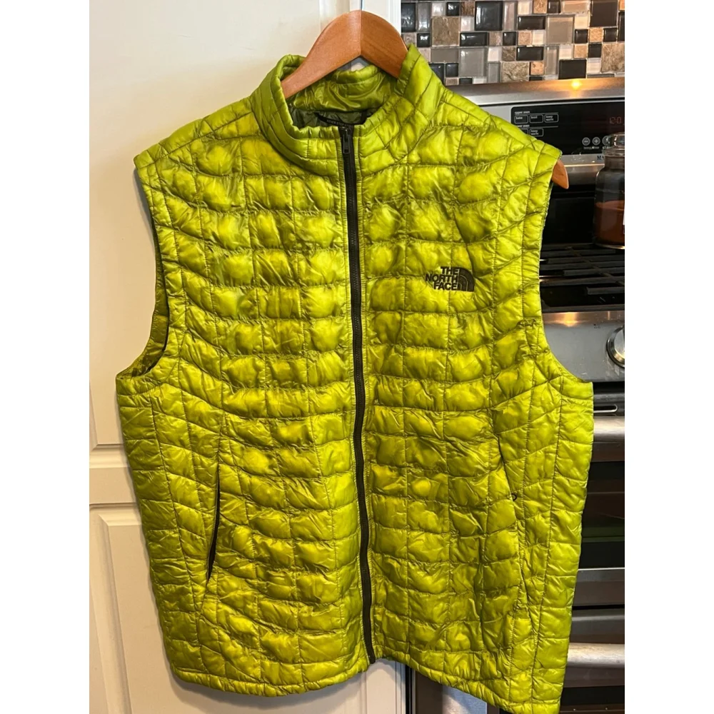 The North Face Lime Green Mens Thermoball Puffer Vest